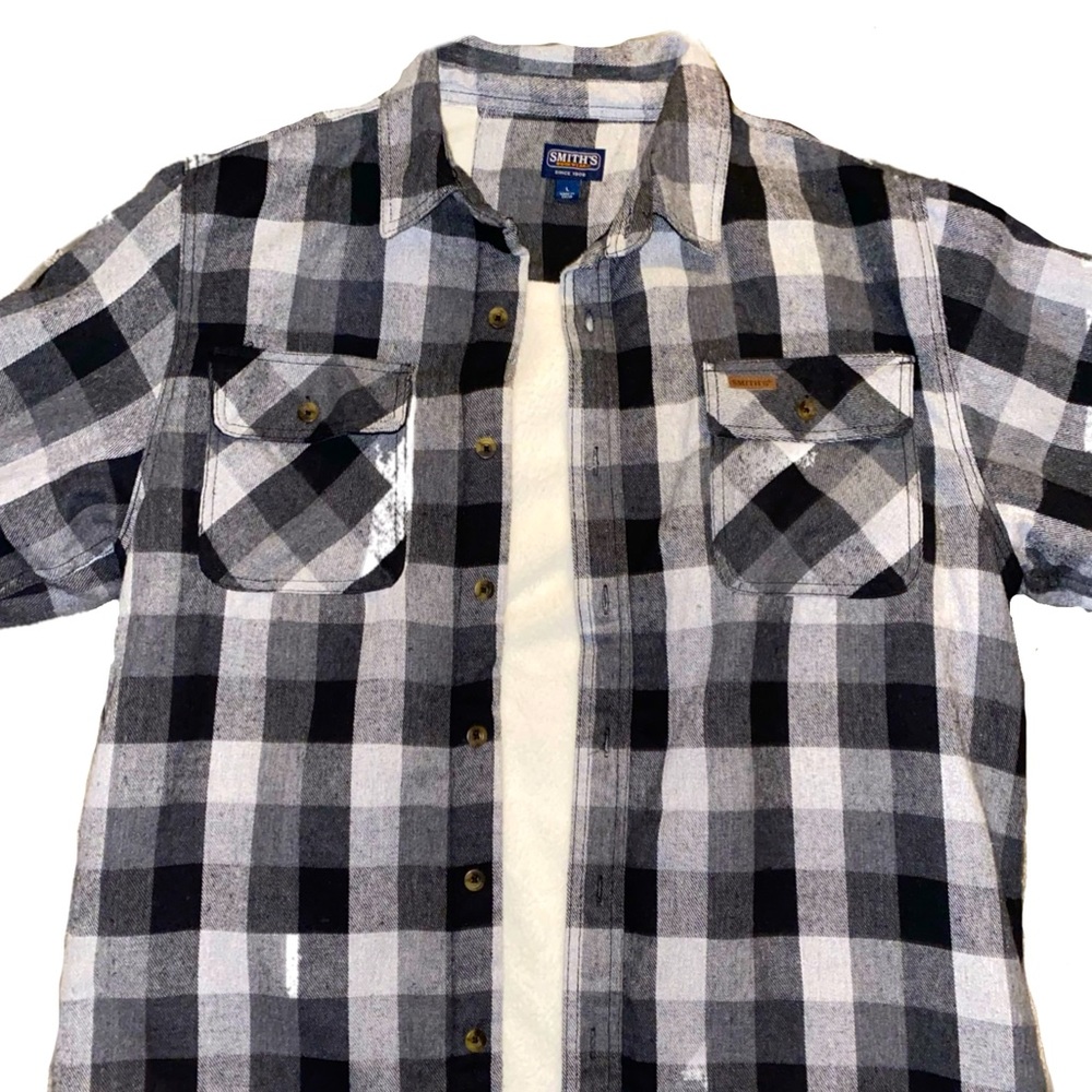 Smith Flannel SHERPA LINED Cotton Button Down Jacket